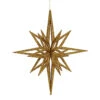16 Inch 3D Gold Iridescent Glow Glitter Star Christmas Ornament -Winter Decor Hub m148308