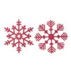 18 Inch Burgundy Glitter Snowflake 2 Per Set -Winter Decor Hub m157505