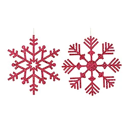 18 Inch Burgundy Glitter Snowflake 2 Per Set 3 18 Inch Burgundy Glitter Snowflake 2 Per Set