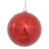 4 Inch Red Shiny Mercury Christmas Ball Ornament Shatterproof 6 Per Set -Winter Decor Hub m166303