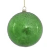 4 Inch Green Shiny Mercury Mardi Gras Ornament Shatterproof 6 Per Set -Winter Decor Hub m166304