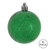 6 Inch Green Shiny Mercury Round Christmas Ball Ornament Shatterproof -Winter Decor Hub m166504