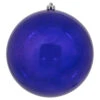 10 Inch Purple Shiny Mercury Round Mardi Gras Ball Ornament Shatterproof -Winter Decor Hub m166766