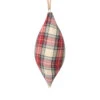 7 Inch Red And White Matte Plaid Christmas Finial Ornament Shatterproof -Winter Decor Hub mc211103