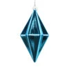 5.5 Inch Turquoise Shiny Rhombus Christmas Finial Ornament Shatterproof 2 5.5 Inch Turquoise Shiny Rhombus Christmas Finial Ornament Shatterproof -Winter Decor Hub mc212112d