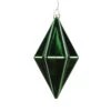 5.5 Inch Emerald Shiny Rhombus Christmas Finial Ornament Shatterproof -Winter Decor Hub mc212124d