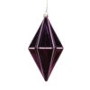 5.5 Inch Plum Shiny Rhombus Christmas Finial Ornament Shatterproof 2 5.5 Inch Plum Shiny Rhombus Christmas Finial Ornament Shatterproof -Winter Decor Hub mc212126d