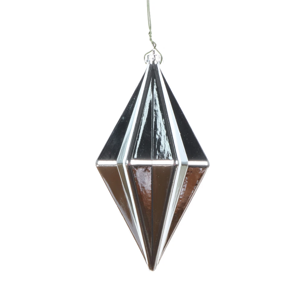 5.5 Inch Frosty Mint Shiny Rhombus Christmas Finial Ornament Shatterproof 3 5.5 Inch Frosty Mint Shiny Rhombus Christmas Finial Ornament Shatterproof