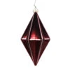 5.5 Inch Burgundy Shiny Rhombus Christmas Finial Ornament Shatterproof -Winter Decor Hub mc212165d