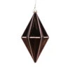 5.5 Inch Mocha Shiny Rhombus Christmas Finial Ornament Shatterproof -Winter Decor Hub mc212176d