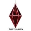 5.5 Inch Red Matte Rhombus Christmas Finial Ornament Shatterproof 1 5.5 Inch Red Matte Rhombus Christmas Finial Ornament Shatterproof -Winter Decor Hub mc212303d