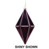 5.5 Inch Plum Matte Rhombus Christmas Finial Ornament Shatterproof -Winter Decor Hub mc212326d