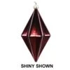 5.5 Inch Burgundy Matte Rhombus Christmas Finial Ornament Shatterproof -Winter Decor Hub mc212365d
