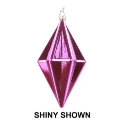 5.5 Inch Orchid Matte Rhombus Christmas Finial Ornament Shatterproof