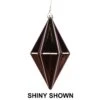 5.5 Inch Mocha Matte Rhombus Christmas Finial Ornament Shatterproof -Winter Decor Hub mc212376d