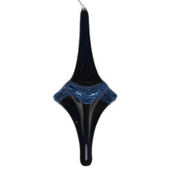 12 Inch Midnight Blue Candy Glitter Drop Ornament