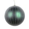 5 Inch Midnight Green Matte Glitter Round Christmas Ball Ornament Shatterproof -Winter Decor Hub mt211774d