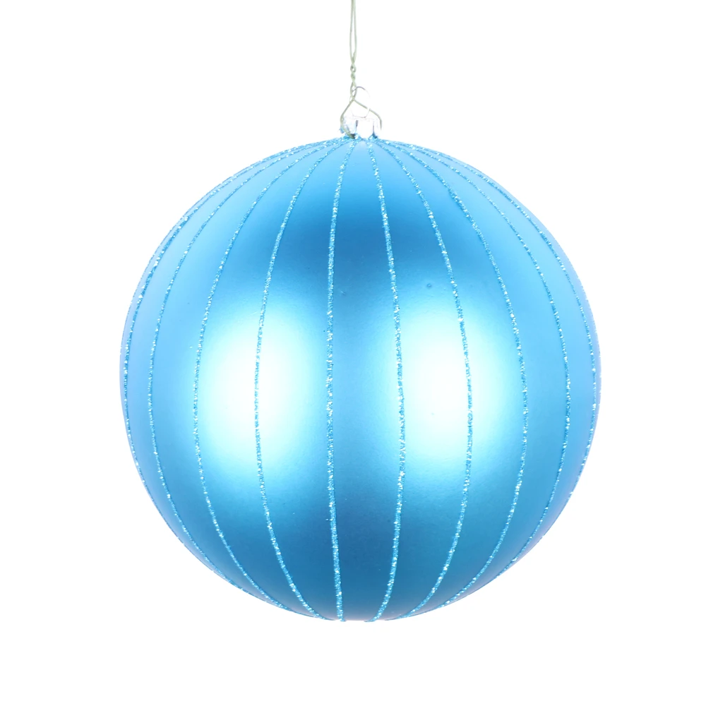6 Inch Turquoise Matte Glitter Round Christmas Ball Ornament Shatterproof 3 6 Inch Turquoise Matte Glitter Round Christmas Ball Ornament Shatterproof
