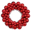 12 Inch Red Christmas Ornament Wreath Unlit -Winter Decor Hub n114203