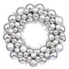 12 Inch Silver Ball Christmas Ornament Wreath Unlit