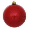 6 Inch Red Crackle Ball Ornament 4 Per Set -Winter Decor Hub n141303dv