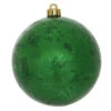 6 Inch Green Crackle Ball Ornament 4 Per Set