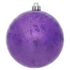 6 Inch Purple Crackle Ball Ornament 4 Per Set -Winter Decor Hub n141306dv