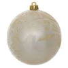 6 Inch Champagne Crackle Ball Ornament 4 Per Set