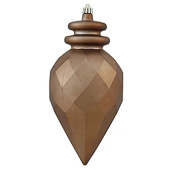 9.5 Inch Mocha Faceted Arrowhead Finial Christmas Ornament Shatterproof UV 2 Assorted 3 9.5 Inch Mocha Faceted Arrowhead Finial Christmas Ornament Shatterproof UV 2 Assorted