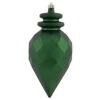 9.5 Inch Emerald Faceted Arrowhead Finial Christmas Ornament Shatterproof UV 2 Assorted -Winter Decor Hub n148124uv