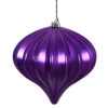 5.7 Inch Purple Matte Onion Mardi Gras Ornament 3 Per Set -Winter Decor Hub n151206dmv