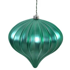 5.7 Inch Seafoam Matte Onion Ornament 3 Per Set