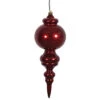 9.5 Inch Wine Candy Finish Finial Christmas Ornament Shatterproof UV 2 Per Set 2 9.5 Inch Wine Candy Finish Finial Christmas Ornament Shatterproof UV 2 Per Set -Winter Decor Hub n151419dcv