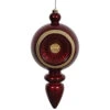 15.75 Inch Burgundy Candy Diamond Reflector Christmas Finial Ornament Shatterproof UV -Winter Decor Hub n152805dcv