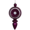 15.75 Inch Purple Candy Diamond Reflector Christmas Finial Ornament Shatterproof UV -Winter Decor Hub n152806dcv