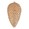 10 Inch Cafe Latte Matte Glitter Pinecone Christmas Ornament Set Of 2 -Winter Decor Hub n187380d