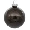 3 Inch Chocolate Glitter Clear Round Christmas Ball Ornament Shatterproof -Winter Decor Hub n210875