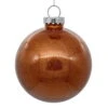 3 Inch Copper Glitter Clear Round Christmas Ball Ornament Shatterproof -Winter Decor Hub n210888