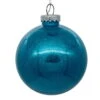 4.75 Inch Turquoise Clear Glitter Round Christmas Ball Ornament Shatterproof -Winter Decor Hub n211212
