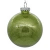 4.75 Inch Celadon Clear Glitter Round Christmas Ball Ornament Shatterproof -Winter Decor Hub n211254