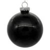 6 Inch Black Clear Glitter Round Christmas Ball Ornament Shatterproof