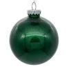 6 Inch Emerald Clear Glitter Round Christmas Ball Ornament Shatterproof