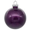 6 Inch Plum Clear Glitter Round Christmas Ball Ornament Shatterproof -Winter Decor Hub n211526