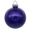 6 Inch Purple Clear Glitter Round Christmas Ball Ornament Shatterproof -Winter Decor Hub n211566