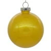 6 Inch Yellow Clear Glitter Round Christmas Ball Ornament Shatterproof -Winter Decor Hub n211578