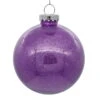 6 Inch Lavender Clear Glitter Round Christmas Ball Ornament Shatterproof 2 6 Inch Lavender Clear Glitter Round Christmas Ball Ornament Shatterproof -Winter Decor Hub n211586