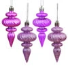 4 Inch Mauve Christmas Finial Ornament Assorted Finishes Set Of 8 Shatterproof 2 4 Inch Mauve Christmas Finial Ornament Assorted Finishes Set Of 8 Shatterproof -Winter Decor Hub n500045