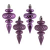 4 Inch Orchid Christmas Finial Ornament Assorted Finishes Set Of 8 Shatterproof -Winter Decor Hub n500069