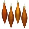 5.5 Inch Burnish Orange Drop Christmas Ornament Assorted Finishes -Winter Decor Hub n500118