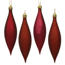 5.5 Inch Berry Red Drop 4 Finish Asst 8 Bx